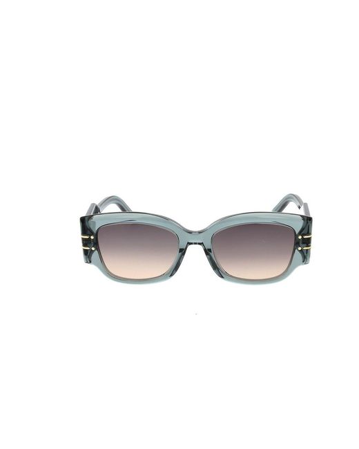 Dior Black Diorsignature S13I Rectangle-Frame Sunglasses