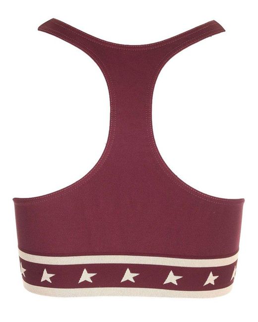 Golden Goose Deluxe Brand Red Stretch Jersey Top