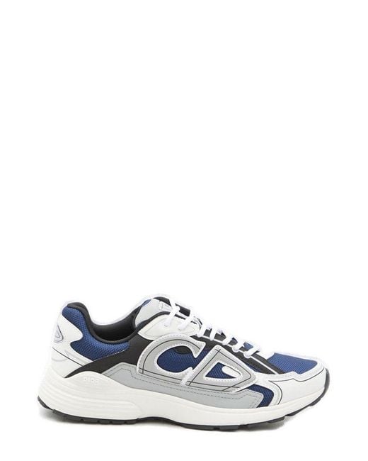 Dior White B30 Lace-up Sneakers for men