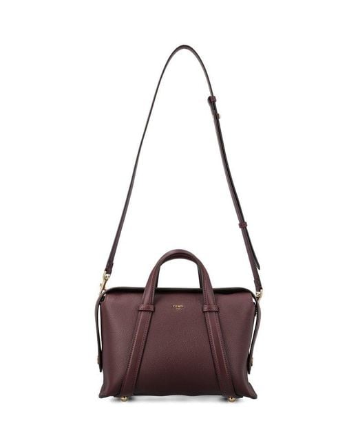 Fendi Purple Boston 365 Medium Shoulder Bag
