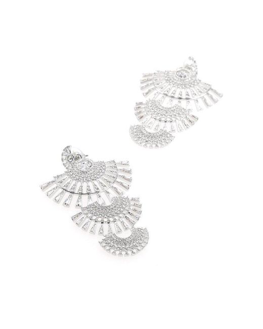 Swarovski Sparkling Dance Dial Up Pierced Earrings in Silver 