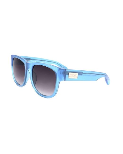 Linda Farrow Blue X Matthew Williamson Square Frame Sunglasses