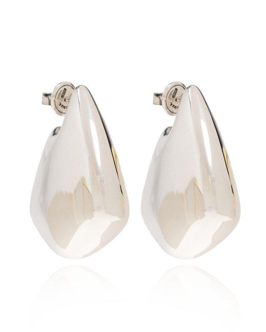 Bottega Veneta Natural Silver Earrings,