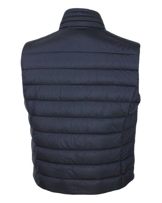 Moorer Blue Morfeo-S3C Zipped Puffer Gilet for men