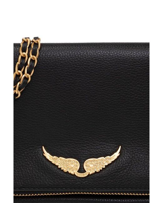Zadig & Voltaire Logo Plaque Zipped Crossbody Bag in Black Lyst