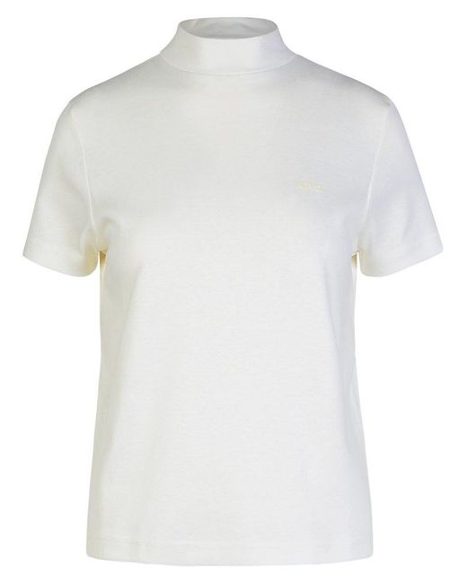 A.P.C. White 'Caroll' Cotton T-Shirt