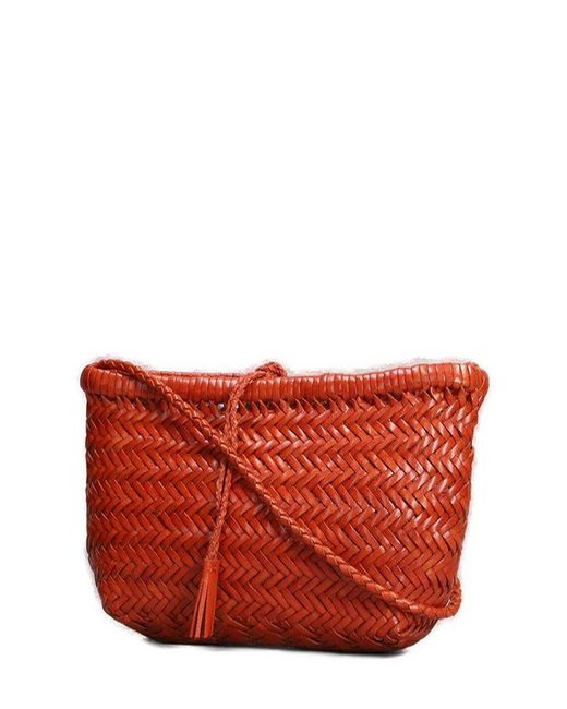 Dragon Diffusion Red Minsu Handwoven Shoulder Bag