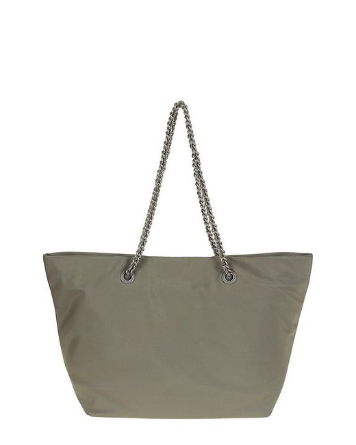 Tory Burch Gray Ella Chain Top Handle Bag