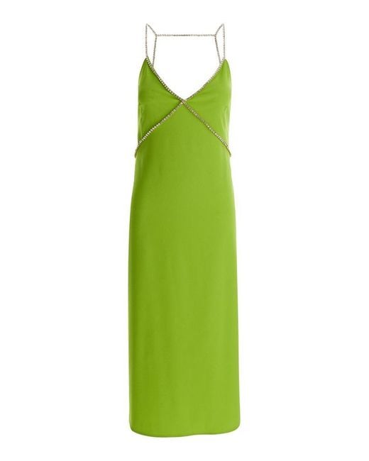 Liu Jo Green Embellished Strap Smart Dress