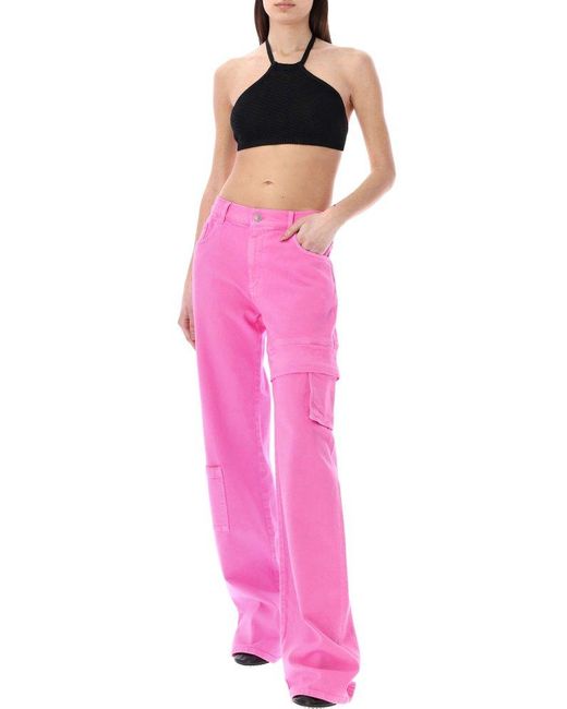 Cyberdog Baggy Cargo Pants - Pink