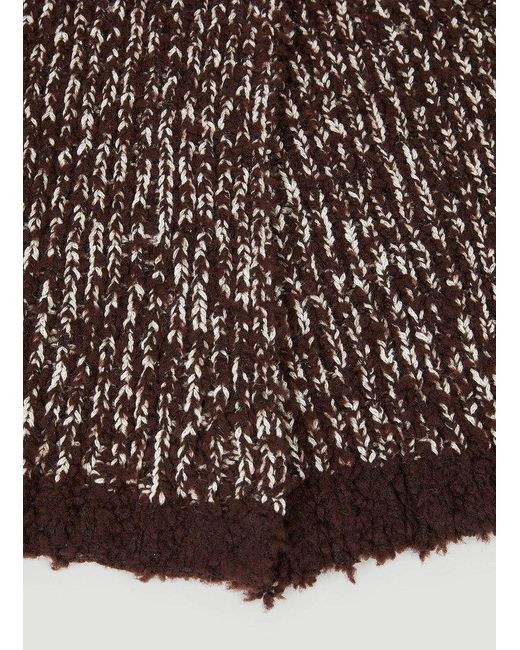 Acne Black All-over Tufted Motif Knitted Scarf for men