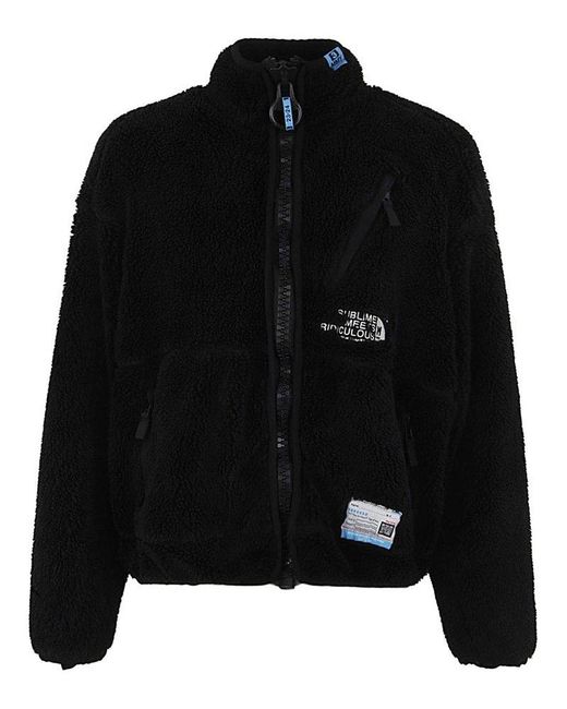 Maison Mihara Yasuhiro Black Logo-embroidered Zipped Fleece Jacket for men