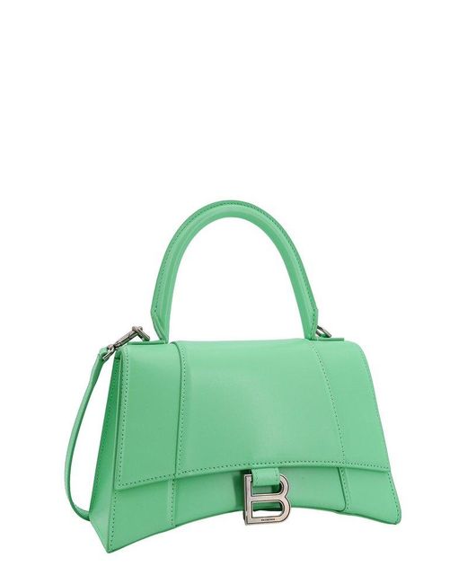 Balenciaga Green Hourglass Small Tote Bag
