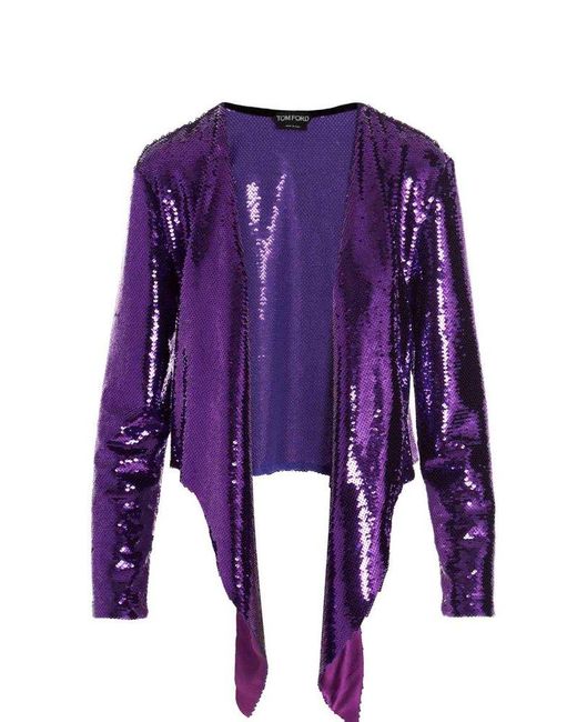 Tom Ford Purple Sequin Top