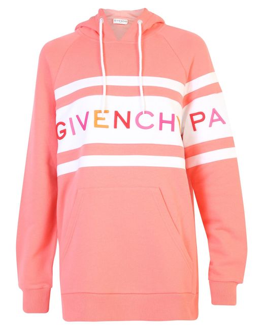 Givenchy Pink Logo Embroidered Hoodie