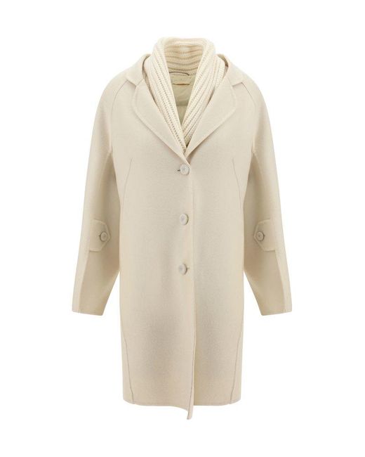 Ermanno Scervino White Single Breasted Belted Trench Coat
