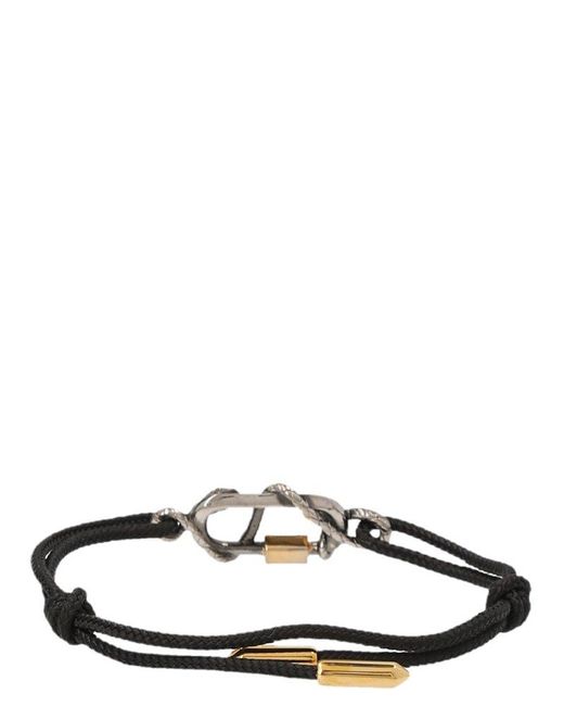 Alexander McQueen Black Snake Bracelet for men