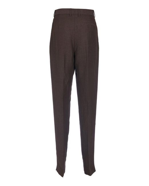 MSGM Brown Concealed Trousers