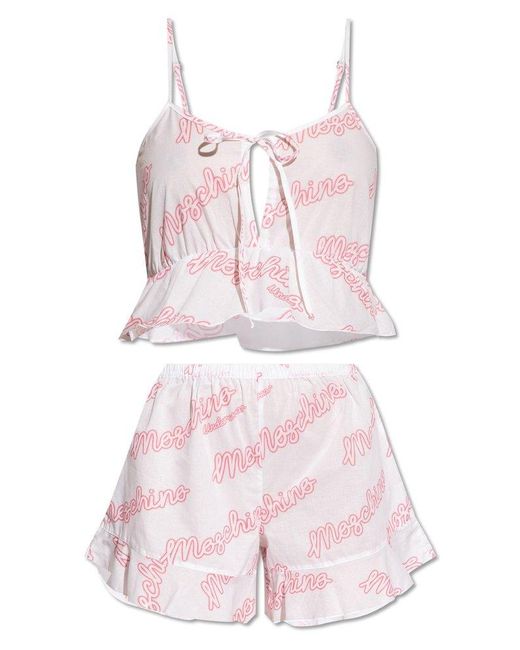 Moschino Pink Two-piece Pyjama Set,