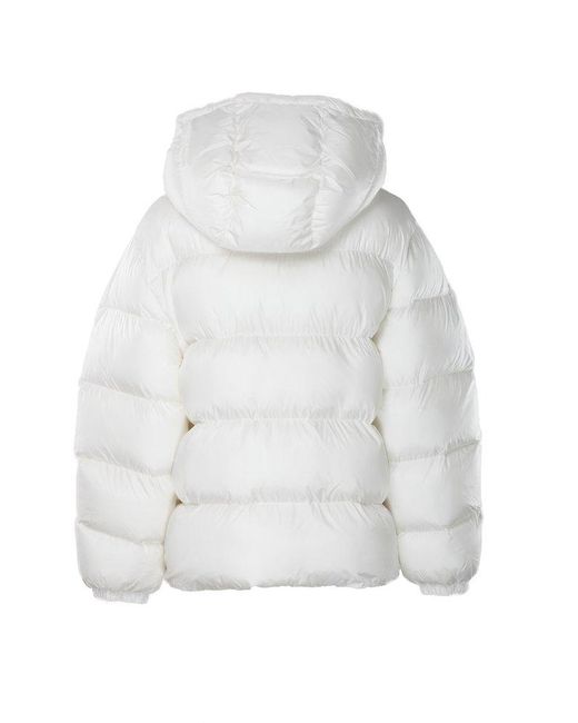 Elisabetta Franchi White Oversized Down Jacket