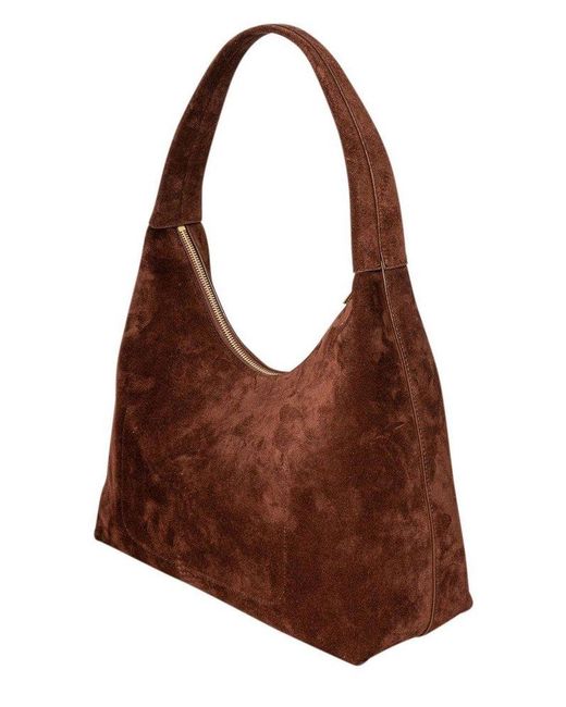 Mansur Gavriel Brown Candy Zipped Hobo Bag