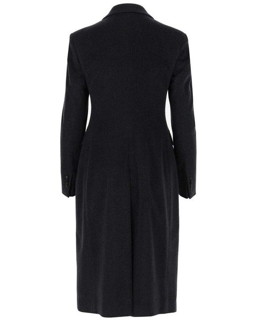 Tagliatore Black Wool And Cashmere Double-breasted Coat