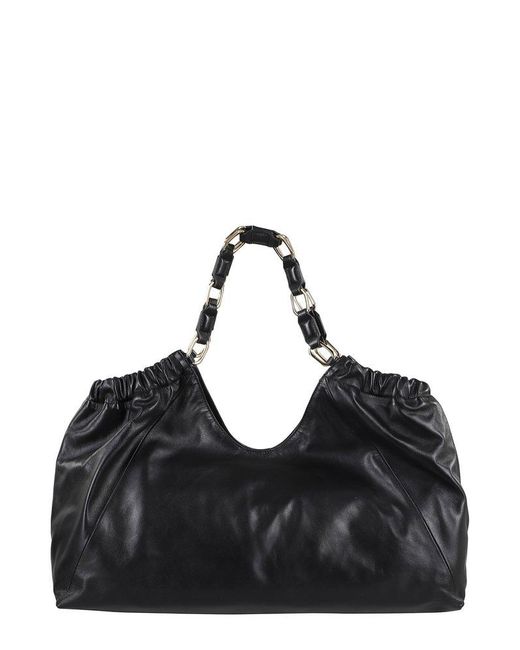 Anine Bing Black Kate Logo Embossed Tote Bag