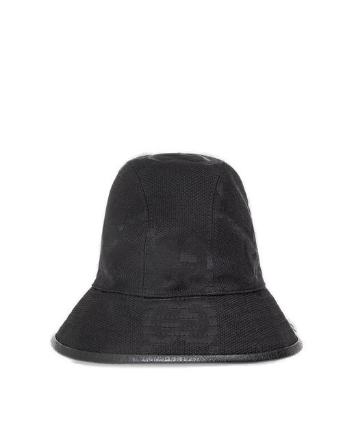 Gucci Monogrammed Bucket Hat in Black for Men Lyst