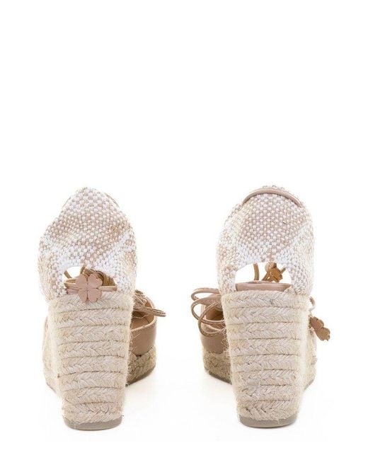 Castaner Pink Carina Wedge Espadrilles