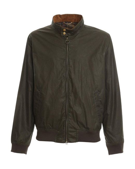 Barbour Cotton Lightweight Royston Waxed Jacket in Green for Men | Lyst UK