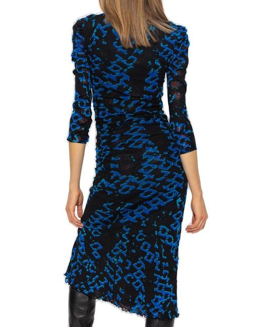 Diane von Furstenberg Blue Reversible Dress