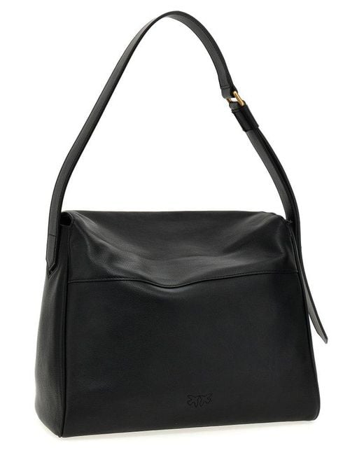 Pinko Black Big Leaf Bag Handbag