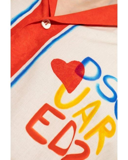 DSquared² Red Shirt Capsule `summer Lovers`, for men