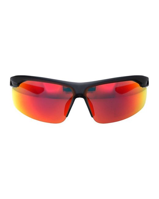 Nike Red Windtrack M Rectangle Frame Sunglasses