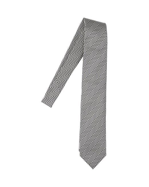Tom Ford Gray Herringbone Tie for men