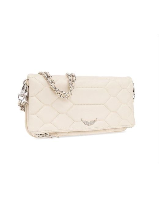 Zadig & Voltaire White Rock Xl Quilted Clutch Bag