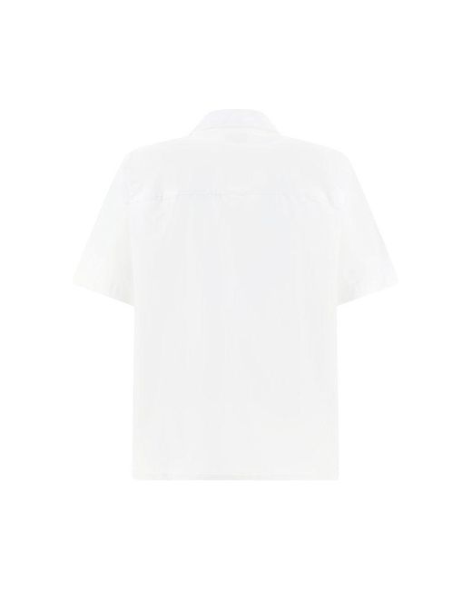 DIESEL White S Mac Logo Embroidered Short-sleeved Shirt for men