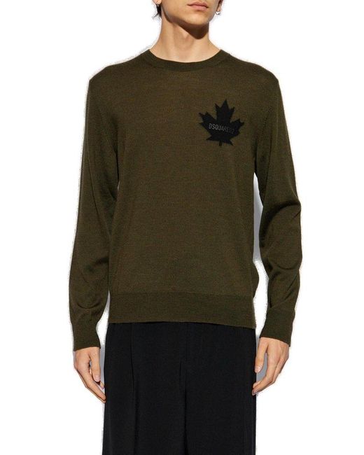 DSquared² Green Wool Sweater, for men