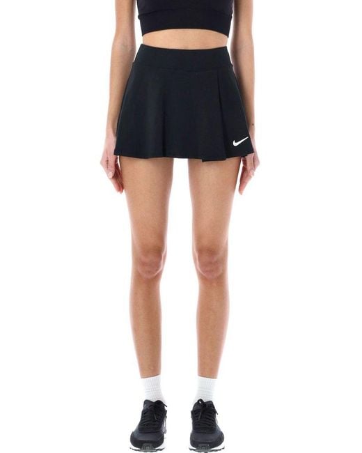 Nike Blue Dri Fit Logo Detailed Tennis Skirt