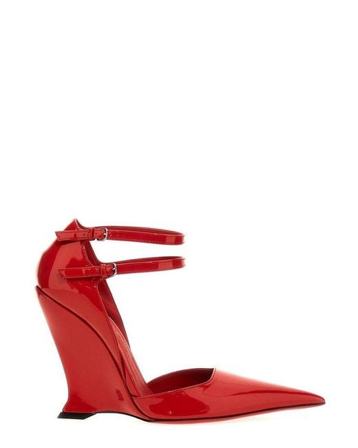 Ferragamo peep cheap toe pumps