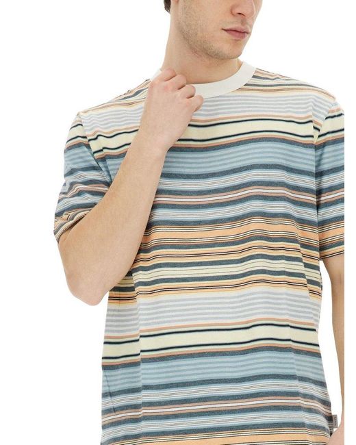 PS by Paul Smith Blue Striped T-Shirt for men