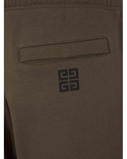 Givenchy Gray Logo Printed Bermuda Shorts for men