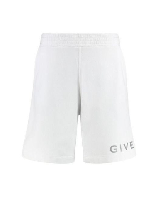 Givenchy White Cotton Bermuda Shorts for men
