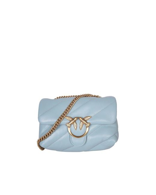 Pinko Blue Love Puff Mini Nappa Bag