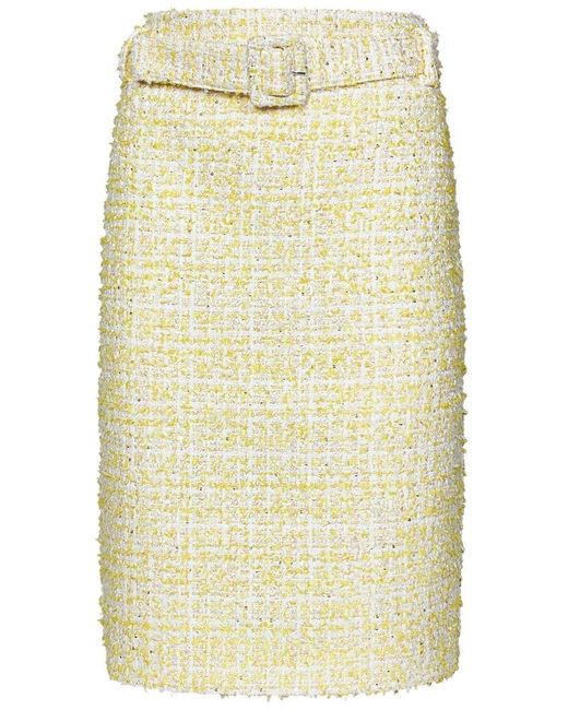 ROTATE BIRGER CHRISTENSEN Yellow Midi Skirt