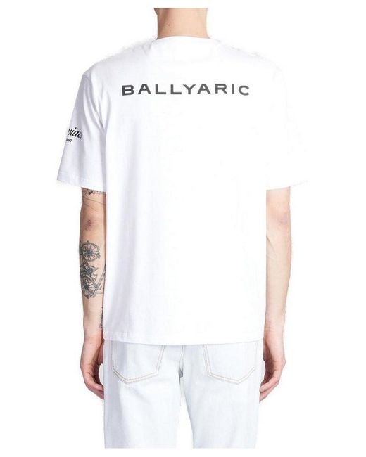 Bally White X Dj Leo Mas Amnesia-Printed Crew Neck T-Shirt for men