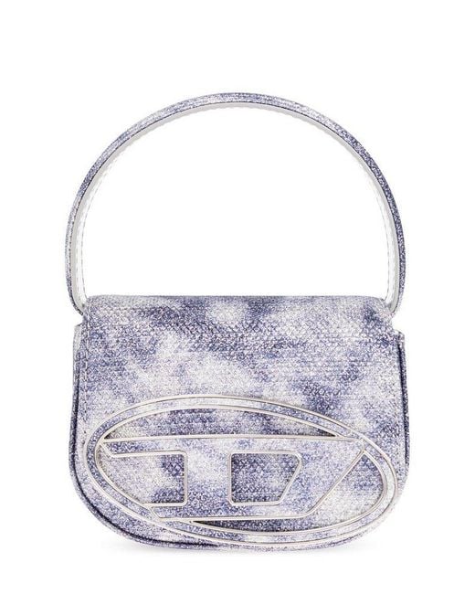 ★DIESEL★ 1DR XS Tote Bag Natural X08709P2197HA604 X08709P2 Women's 1DR Xs-Iconic mini bag in shimmer fabric | Green