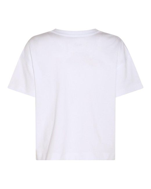 Sacai White Logo Plaque Crewneck T-shirt