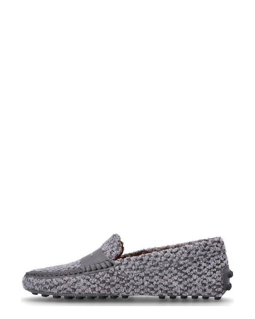 Tod's Gray Gommino Slip-On Loafers