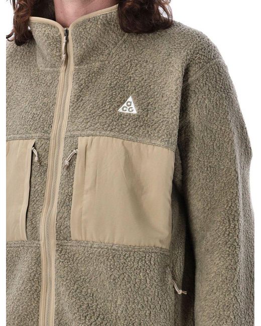 Nike Green Acg Arctic Wolf Fleece Jacket for men